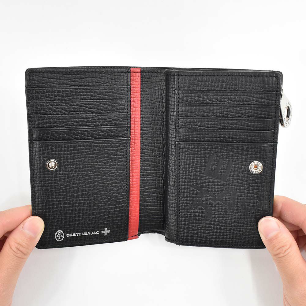 カステルバジャック財布ミドルウォレットラウンドファスナー縦型二つ折りメンズレディースピッコロCASTELBAJAC二つ折り財布本革革レザー2つ折り2つ折り財布折りたたみ人気ブランドコンパクトシンプル022615