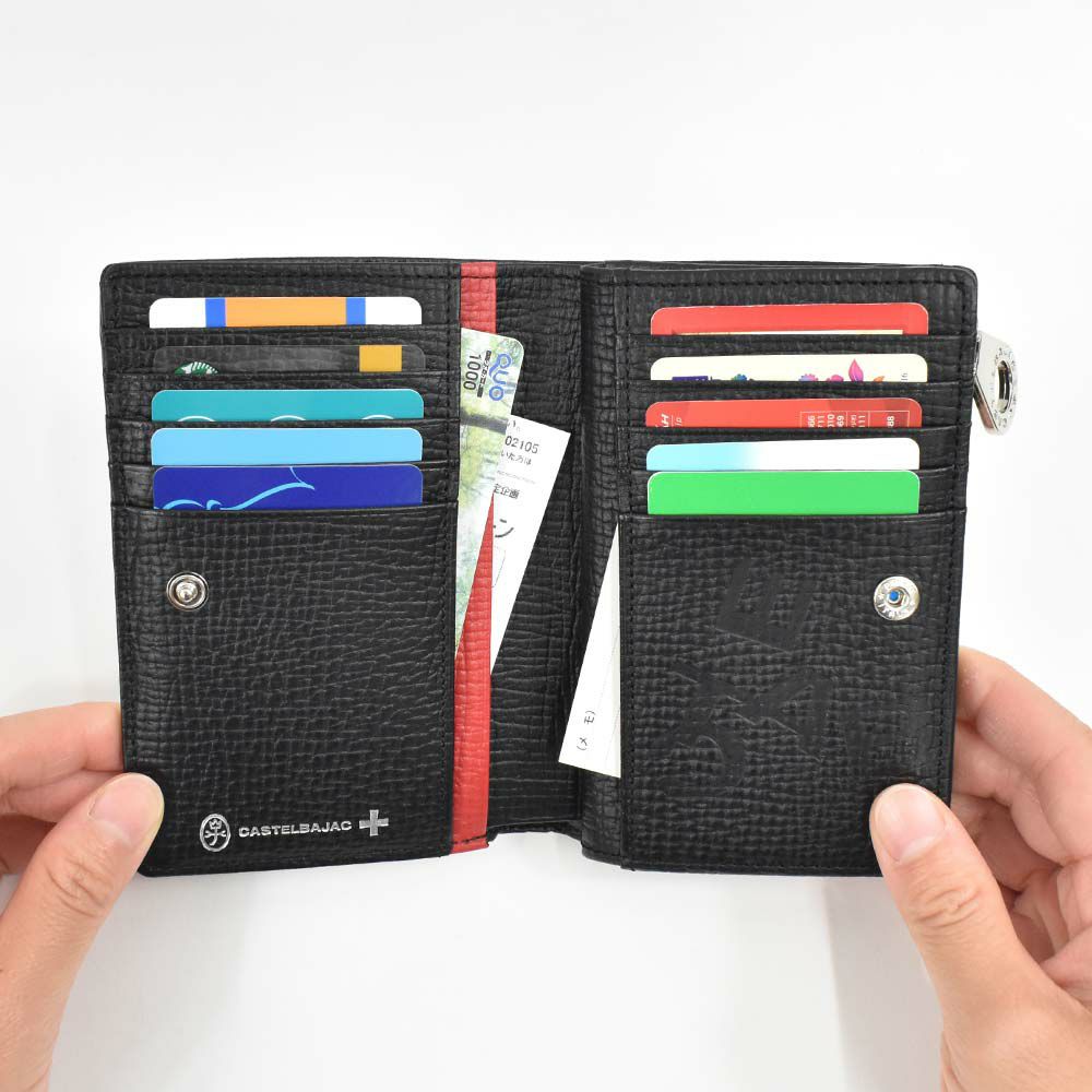 カステルバジャック財布ミドルウォレットラウンドファスナー縦型二つ折りメンズレディースピッコロCASTELBAJAC二つ折り財布本革革レザー2つ折り2つ折り財布折りたたみ人気ブランドコンパクトシンプル022615