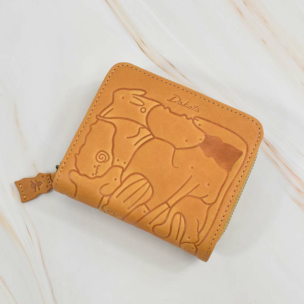 【2021新作】ダコタDakota財布二つ折りレディースアニマーレ二つ折り財布サイフ本革革レザー2つ折り2つ折り財布折りたたみブランドファスナー人気コンパクト小銭入れアニマル動物30代40代50代緑グリーン0030190