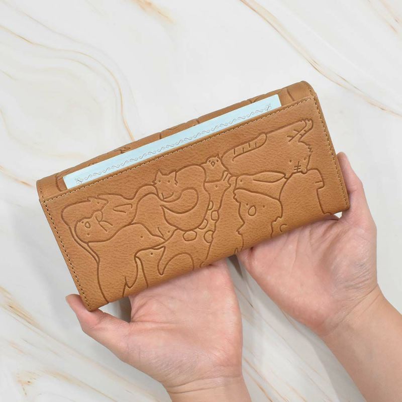 【2021新作】ダコタDakota長財布財布レディースアニマーレかぶせサイフ本革革レザーブランドファスナー人気かわいい大容量小銭入れ薄いアニマル動物30代40代50代大人緑グリーンベージュマスタード0030191