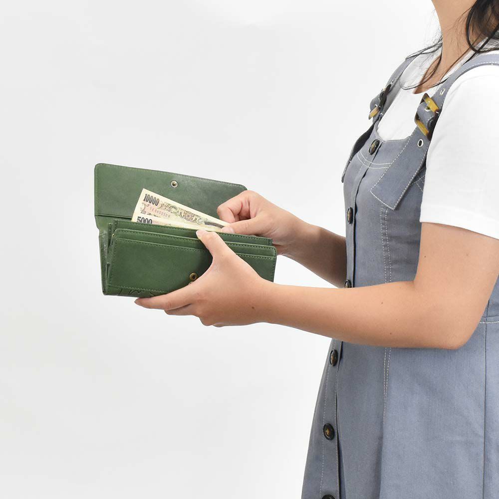 【2021新作】ダコタDakota長財布財布レディースアニマーレかぶせサイフ本革革レザーブランドファスナー人気かわいい大容量小銭入れ薄いアニマル動物30代40代50代大人緑グリーンベージュマスタード0030191