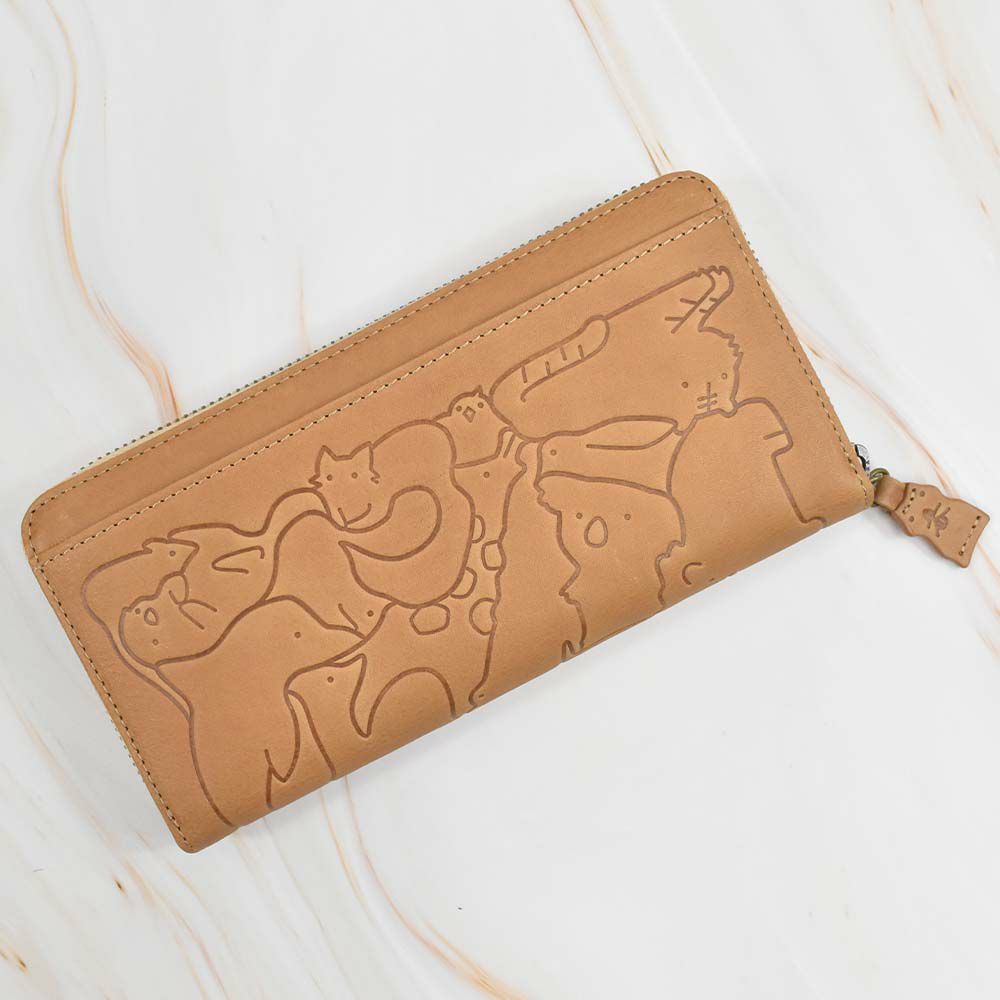 【2021新作】ダコタDakota長財布財布レディースアニマーレラウンドファスナーサイフ本革革レザーブランドファスナーかわいい大容量小銭入れアニマル動物30代40代50代大人緑グリーンベージュマスタード0030192