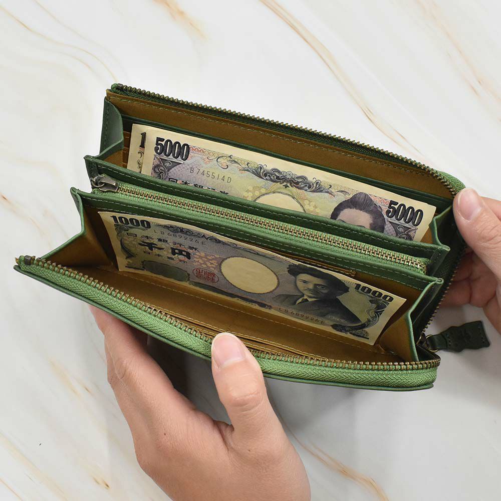 【2021新作】ダコタDakota長財布財布レディースアニマーレL字ファスナーサイフ本革革レザーブランドファスナー薄いかわいい大容量小銭入れアニマル動物30代40代50代緑グリーンベージュマスタード0030193