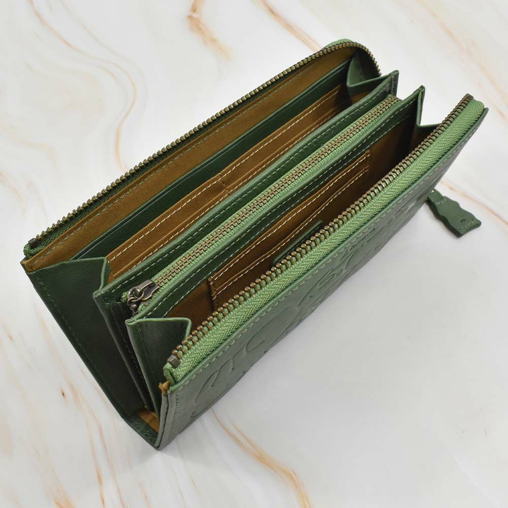 【2021新作】ダコタDakota長財布財布レディースアニマーレL字ファスナーサイフ本革革レザーブランドファスナー薄いかわいい大容量小銭入れアニマル動物30代40代50代緑グリーンベージュマスタード0030193