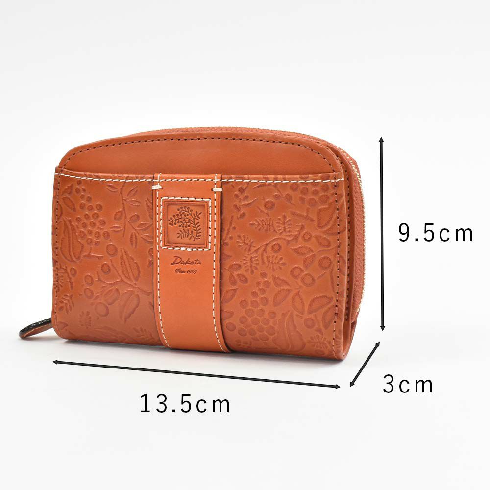【2021新作】ダコタDakota財布二つ折りレディースミモザ二つ折り財布ミニ財布小銭入れファスナーサイフ本革革レザー2つ折り2つ折り財布ブランドおしゃれ人気かわいいコンパクト花柄ボタニカル0030251