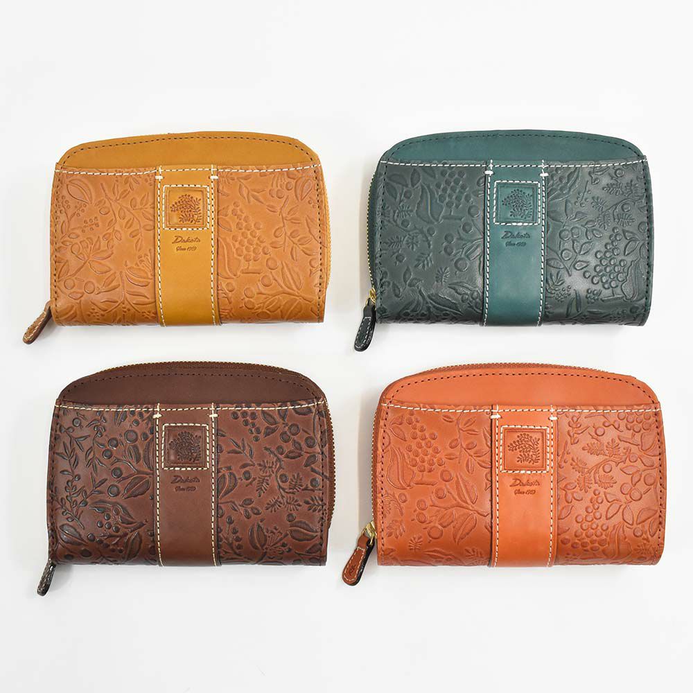 【2021新作】ダコタDakota財布二つ折りレディースミモザ二つ折り財布ミニ財布小銭入れファスナーサイフ本革革レザー2つ折り2つ折り財布ブランドおしゃれ人気かわいいコンパクト花柄ボタニカル0030251