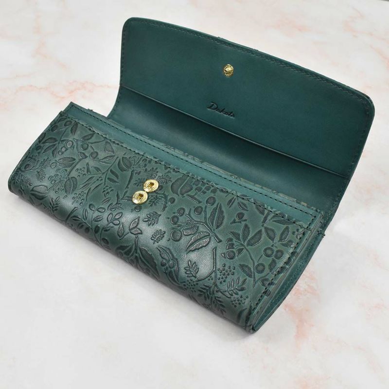 【2021新作】ダコタDakota長財布財布レディースミモザかぶせサイフ本革革レザー大容量ブランドおしゃれ人気かわいい花柄ボタニカル30代40代50代大人オレンジチョコマスタードブルー0030252