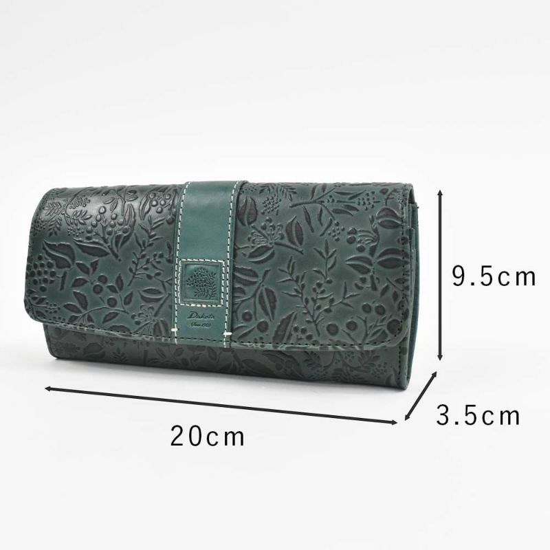 【2021新作】ダコタDakota長財布財布レディースミモザかぶせサイフ本革革レザー大容量ブランドおしゃれ人気かわいい花柄ボタニカル30代40代50代大人オレンジチョコマスタードブルー0030252
