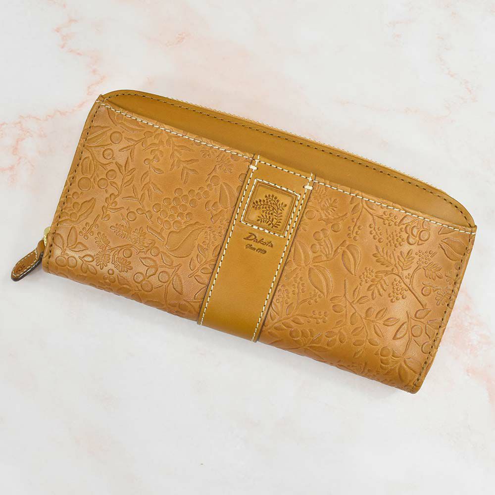 【エントリーで更に最大+8倍|7/15】【2021新作】ダコタDakota長財布財布レディースミモザラウンドファスナーレディース財布レディース長財布本革革レザー大容量ブランドおしゃれかわいい花柄ボタニカル30代40代50代大人女性使いやすい0030253