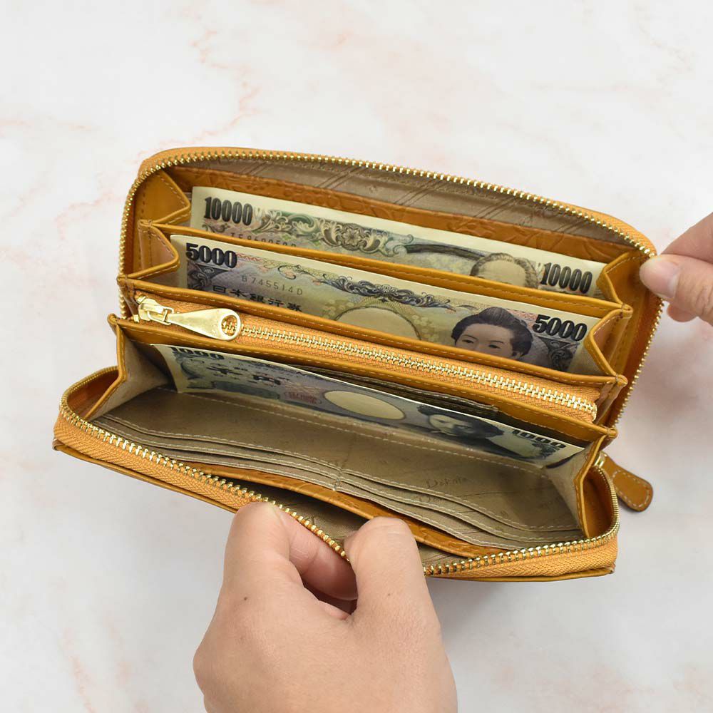 【エントリーで更に最大+8倍|7/15】【2021新作】ダコタDakota長財布財布レディースミモザラウンドファスナーレディース財布レディース長財布本革革レザー大容量ブランドおしゃれかわいい花柄ボタニカル30代40代50代大人女性使いやすい0030253