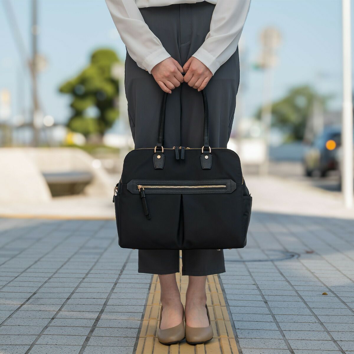 エーストートバッグaceビジネスバッグレディースラポルテムエースジーンA413.3インチPC収納16Lビジネストート通勤ナイロン小さめきれいめコンパクトブランドおしゃれ撥水軽量ビジネスace.GENE68523