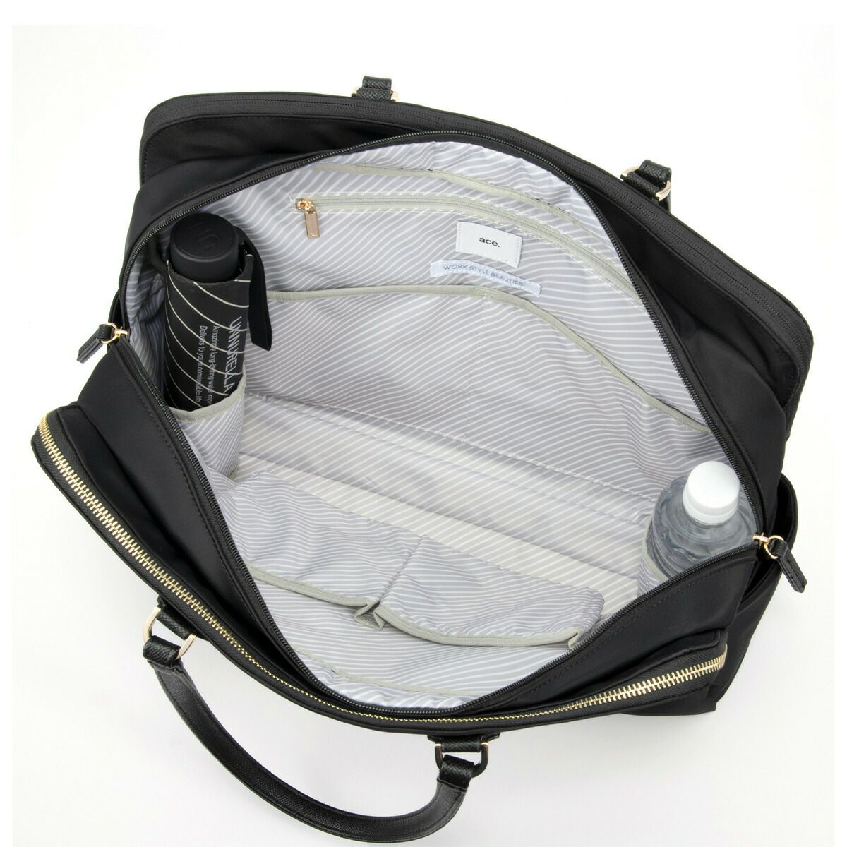 エースaceビジネスバッグレディースラポルテムエースジーンB415.6インチPC収納26Lトートバッグビジネストート通勤ナイロン大きめきれいめ大容量ブランドおしゃれ撥水軽量ビジネスace.GENE68524