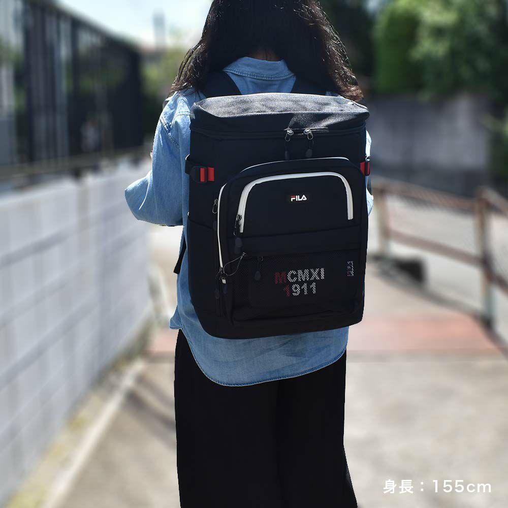 【P最大34倍|お買い物マラソン】【新作】フィラリュックFILA33LB4ボックス型大容量プレジオメンズレディース中学生高校生男子女子リュックサックスクールリュック通学リュックスポーツリュックボックス型リュックブランド撥水7747