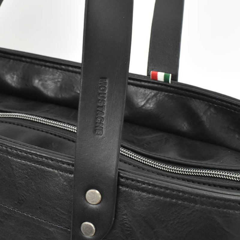 MOUSTACHEトートバッグムスタッシュメンズレディースB4サイズトートバッグトートバック合皮肩掛けカバン肩かけカバンブランドかっこいいおしゃれ人気大きめ通勤通学ファスナー付き大容量おすすめVYE-4805