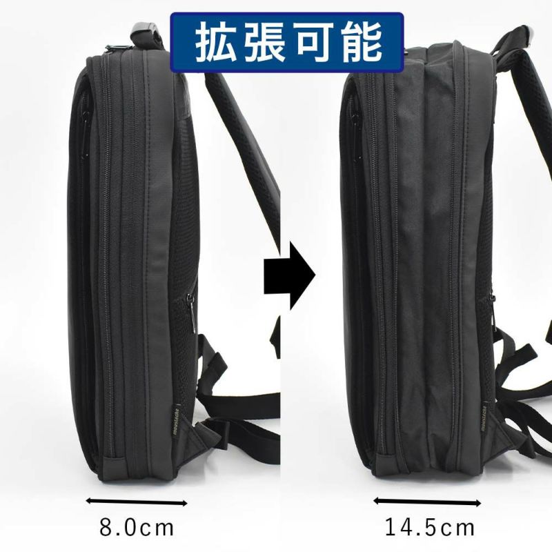 moustacheontimeビジネスリュックA4薄型容量拡張ムスタッシュオンタイムビジネスバッグリュックリュックサックバックパックバッグバックビジネス通勤通勤リュック薄い薄マチ人気ブランドカジュアルJNO-2820