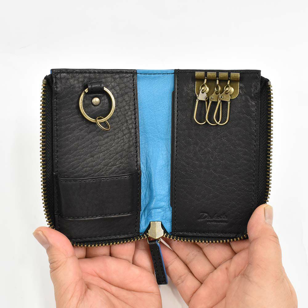 ダコタDakotaキーケーススマートキーグリップ本革革レザーメンズレディースL字ファスナーファスナー付き3連4連コンパクト人気ブランドおしゃれ大容量人気ギフトプレゼント男性女性0620114