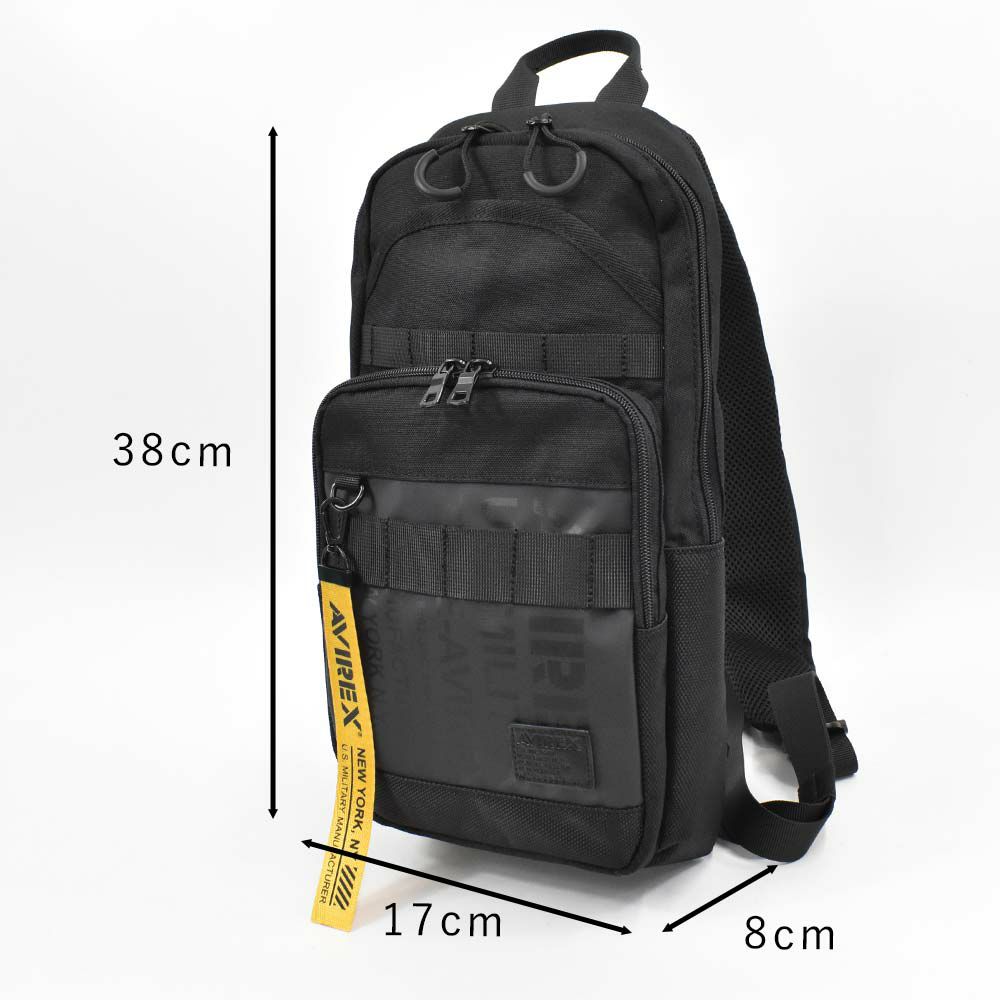 AVIREXボディバッグB5メンズ大容量アビレックスバッグショルダーバッグアヴィレックスボディバックボディーバッグブランド人気軽量かっこいいミリタリーAVX601