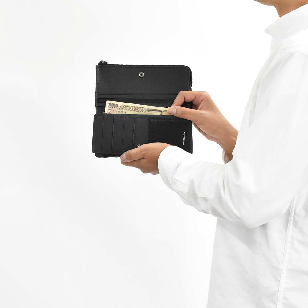 【11/1限定★エントリーで全員21倍】moustache財布長財布ムスタッシュメンズレディース本革革カード入れ多いカードがたくさん入るカード大容量カジュアル人気おすすめ札入れ大容量彼氏男性ギフトプレゼントブランド薄いPPH-4116