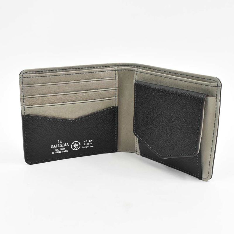 財布二つ折り本革メンズレディースlaGALLERIAラ・ガレリアボックス型小銭入れ二つ折り財布2つ折り財布革牛革レザー折りたたみ小銭入れ付きブランドおしゃれ大容量人気おすすめプレゼント男性女性2622