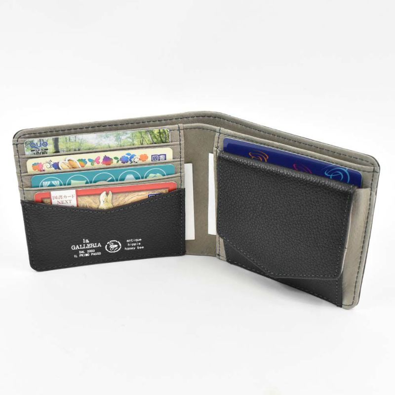 財布二つ折り本革メンズレディースlaGALLERIAラ・ガレリアボックス型小銭入れ二つ折り財布2つ折り財布革牛革レザー折りたたみ小銭入れ付きブランドおしゃれ大容量人気おすすめプレゼント男性女性2622