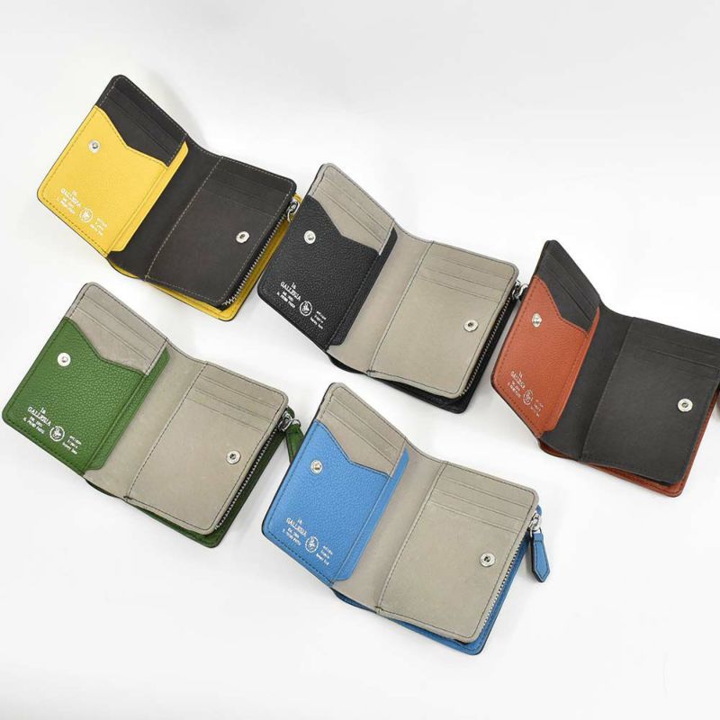 財布二つ折り本革メンズレディースlaGALLERIAラ・ガレリアファスナー型小銭入れミドルウォレット二つ折り財布2つ折り財布革牛革レザー折りたたみ小銭入れ付きブランドおしゃれ大容量人気おすすめ2622