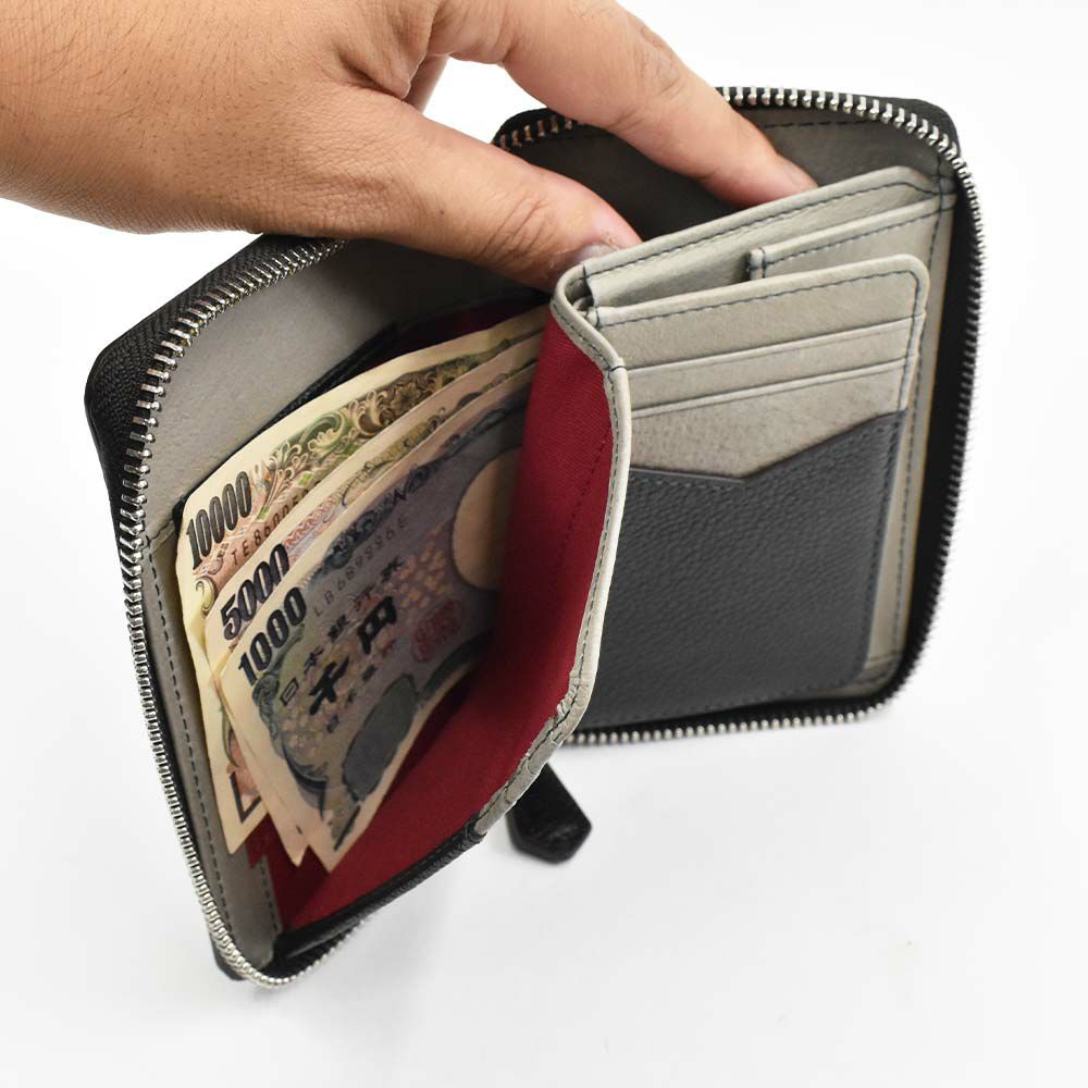 ミドルウォレットメンズレディース本革財布二つ折り縦型laGALLERIAラ・ガレリア二つ折り財布2つ折り革レザー折りたたみ小銭入れ付きメンズ財布ブランドおしゃれ人気大容量ミドル2624