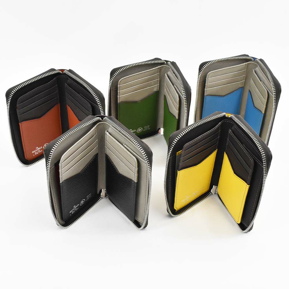 ミドルウォレットメンズレディース本革財布二つ折り縦型laGALLERIAラ・ガレリア二つ折り財布2つ折り革レザー折りたたみ小銭入れ付きメンズ財布ブランドおしゃれ人気大容量ミドル2624