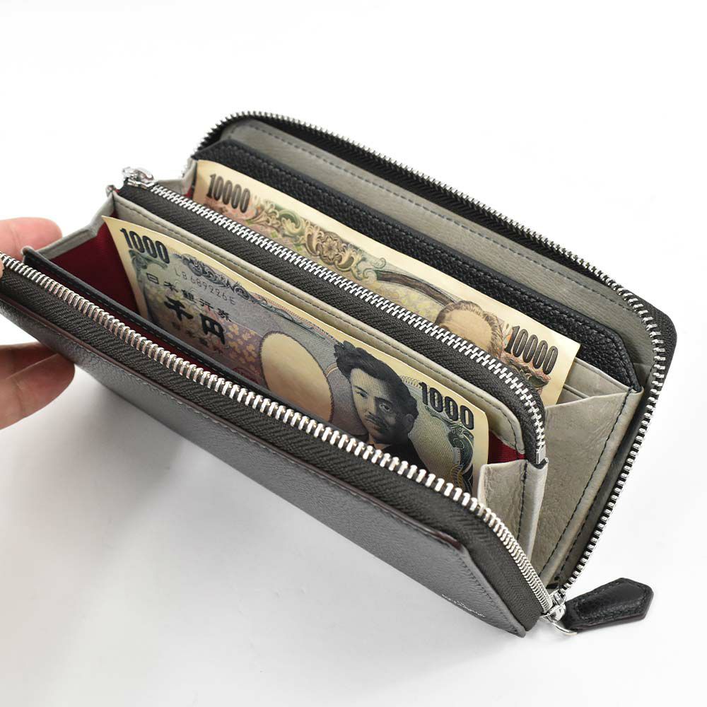 長財布メンズレディース本革財布ラウンドファスナーlaGALLERIAラ・ガレリア財布革レザー小銭入れ付きメンズ財布ブランドおしゃれ人気大容量男性女性2625