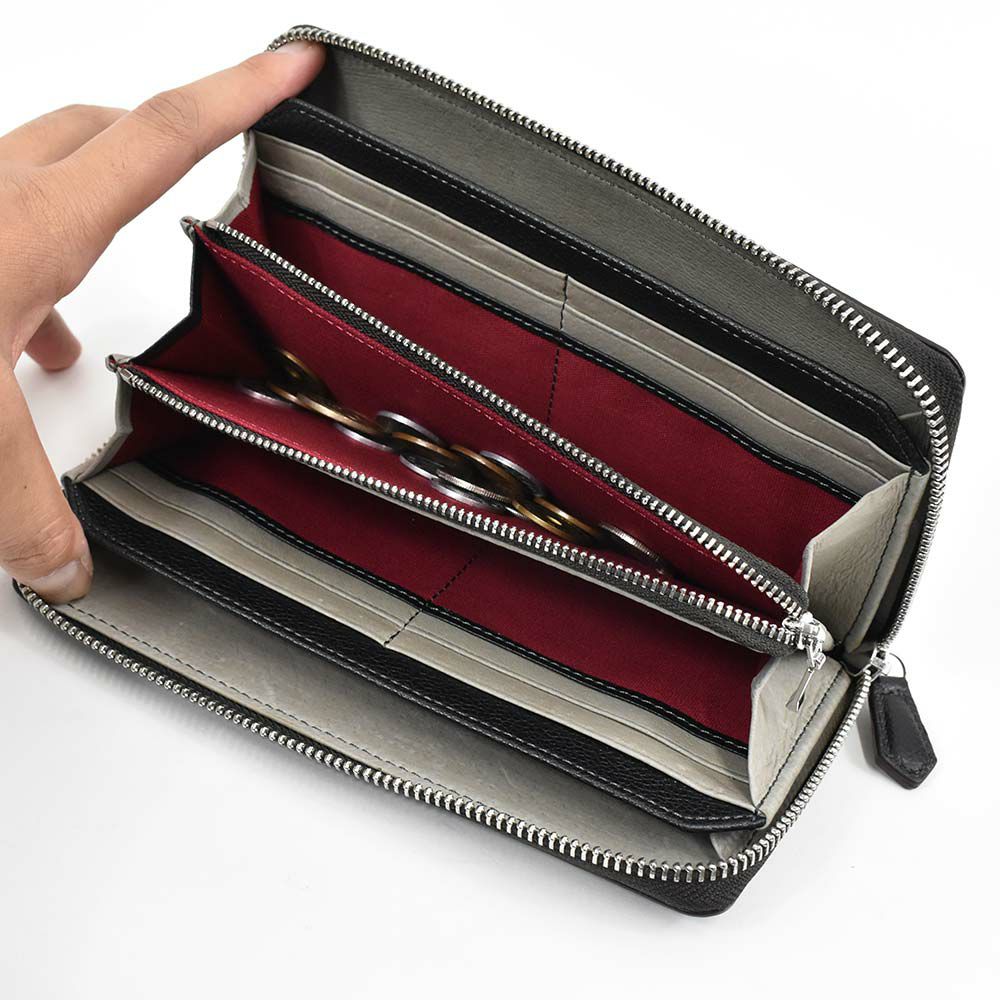 長財布メンズレディース本革財布ラウンドファスナーlaGALLERIAラ・ガレリア財布革レザー小銭入れ付きメンズ財布ブランドおしゃれ人気大容量男性女性2625