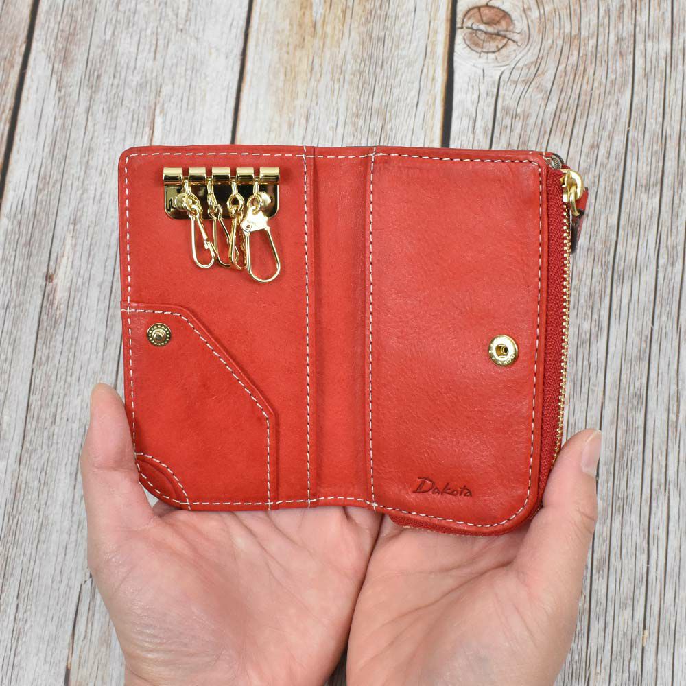 ダコタDakotaキーケース小銭入れ付きスマートキーレディース本革革レザーおしゃれファスナー付き鍵ケース鍵入れ4連5連コンパクト人気ブランドかわいいキーケース大容量人気女性ギフトプレゼント36445