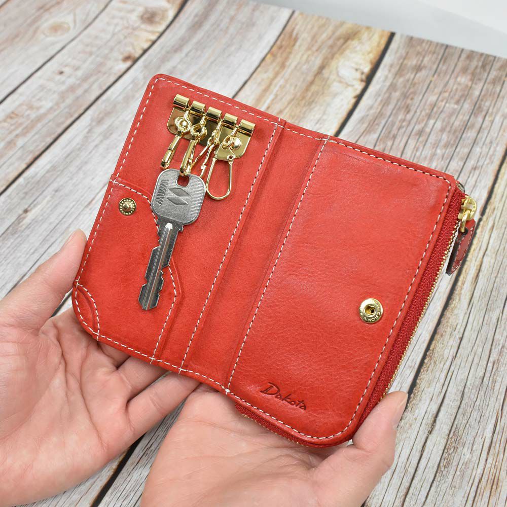 ダコタDakotaキーケース小銭入れ付きスマートキーレディース本革革レザーおしゃれファスナー付き鍵ケース鍵入れ4連5連コンパクト人気ブランドかわいいキーケース大容量人気女性ギフトプレゼント36445