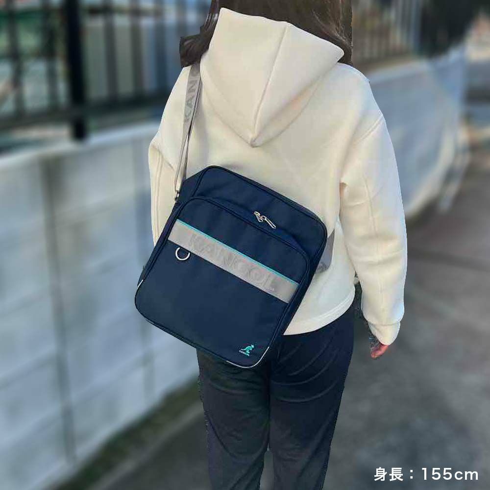 【新作】カンゴールスクールショルダーバッグKANGOLA4縦型高校生女子高生横浜型ショルダーバッグスクールバッグスクールショルダー小さめコンパクト中学生女子レディースブランド通学ピンクブルーマルチ250-1020
