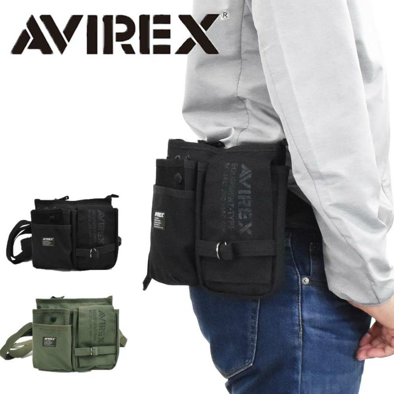 AVIREXショルダーバッグウエストバッグアビレックスバッグアヴィレックスメンズレディースヒップバッグウエストポーチシザーバッグチョークバッグブランド人気軽量男性かっこいいミリタリーAVX342L
