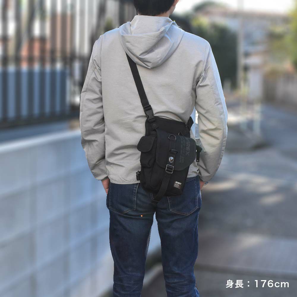 AVIREXショルダーバッグレッグバッグ2WAYアビレックスバッグウエストバッグレッグバッグアヴィレックスメンズレディースブランド人気おすすめ軽量男性釣りアウトドア自転車登山AVX348L