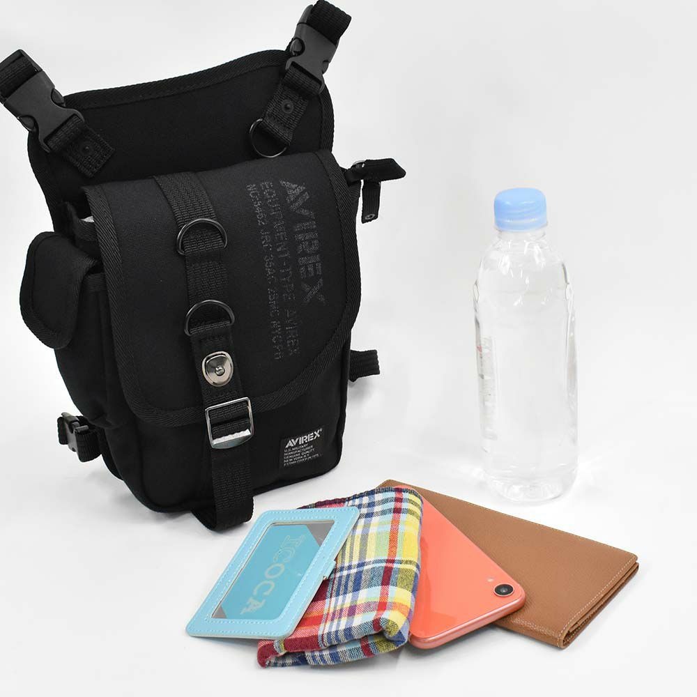 AVIREXショルダーバッグレッグバッグ2WAYアビレックスバッグウエストバッグレッグバッグアヴィレックスメンズレディースブランド人気おすすめ軽量男性釣りアウトドア自転車登山AVX348L