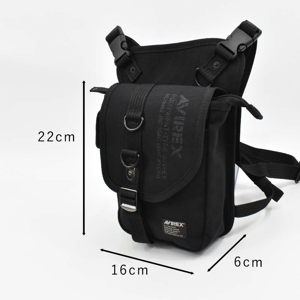 AVIREXショルダーバッグレッグバッグ2WAYアビレックスバッグウエストバッグレッグバッグアヴィレックスメンズレディースブランド人気おすすめ軽量男性釣りアウトドア自転車登山AVX348L