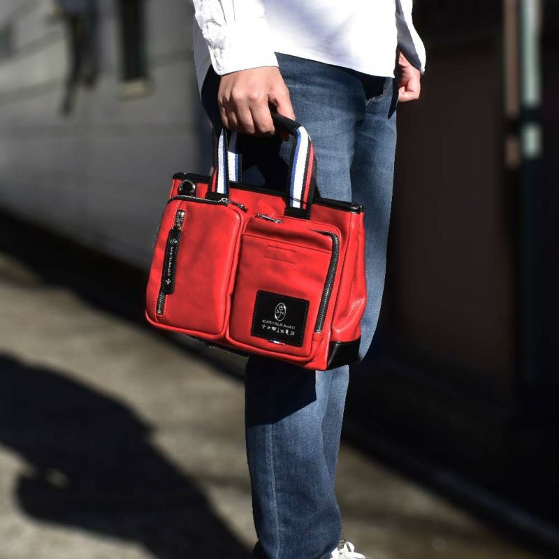 カステルバジャックバッグミニトートバッグドライビングトートCASTELBAJACローレンメンズレディースミニブリーフハンドバッグトートバッグ合皮ブランド軽量おしゃれかっこいい大きめ結婚式大容量37501