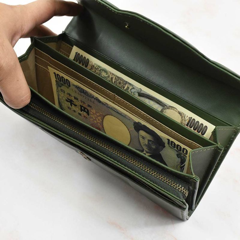 シビラ財布sybilla長財布かぶせ型シルクロレディースブランド大容量本革5470231