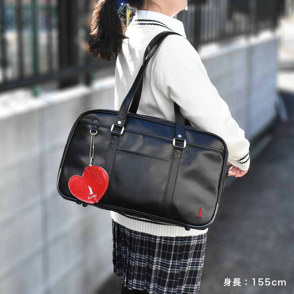 【2022新作】イーストボーイスクールバッグ合皮EASTBOYA4女子高校生中学生女子高生レディーススクールバックサブバッグサブバックスクバブランド通学おしゃれかわいい大容量学生かばん黒色紺色EBA21