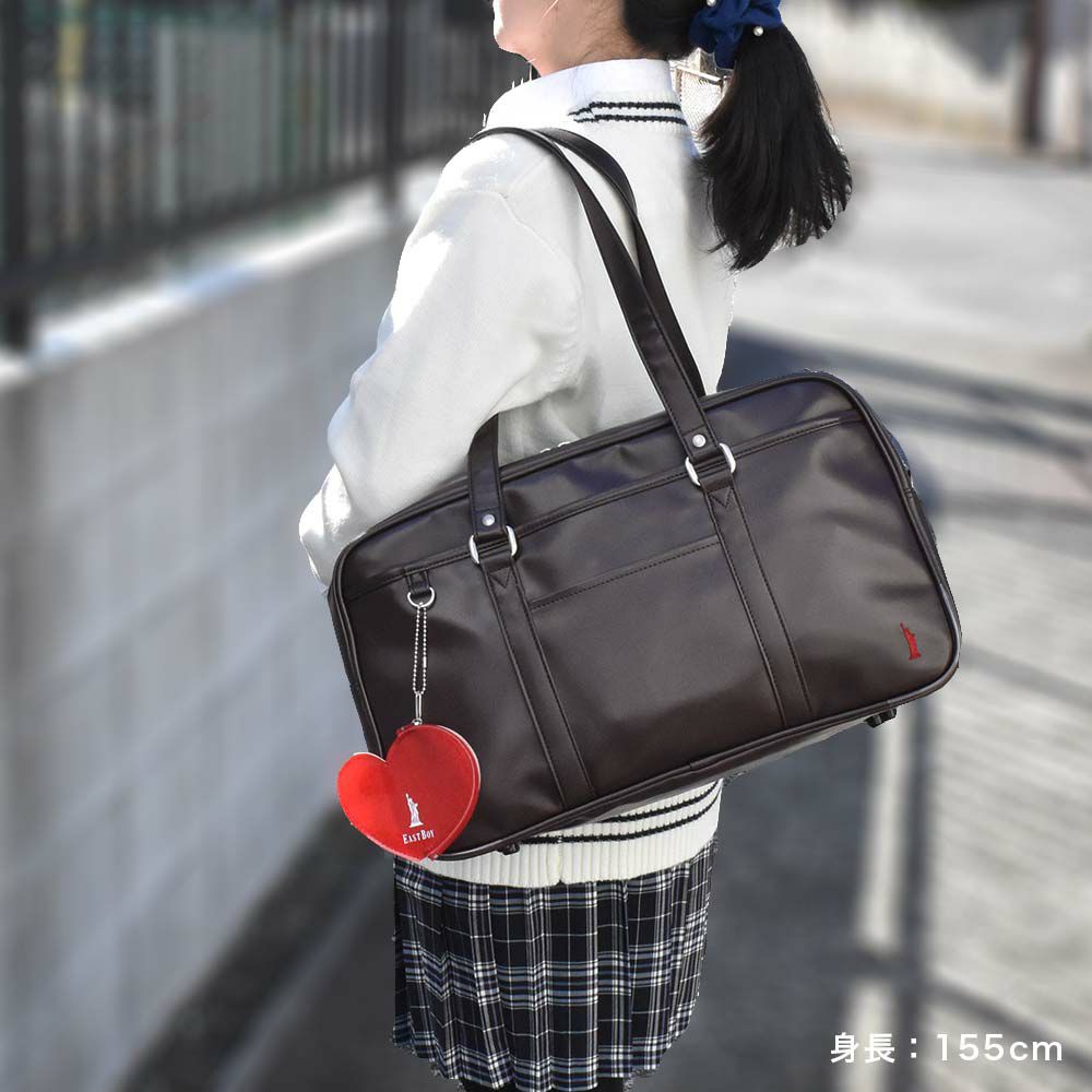 【2022新作】イーストボーイスクールバッグ合皮EASTBOYA4女子高校生中学生女子高生レディーススクールバックサブバッグサブバックスクバブランド通学おしゃれかわいい大容量学生かばん黒色紺色EBA21