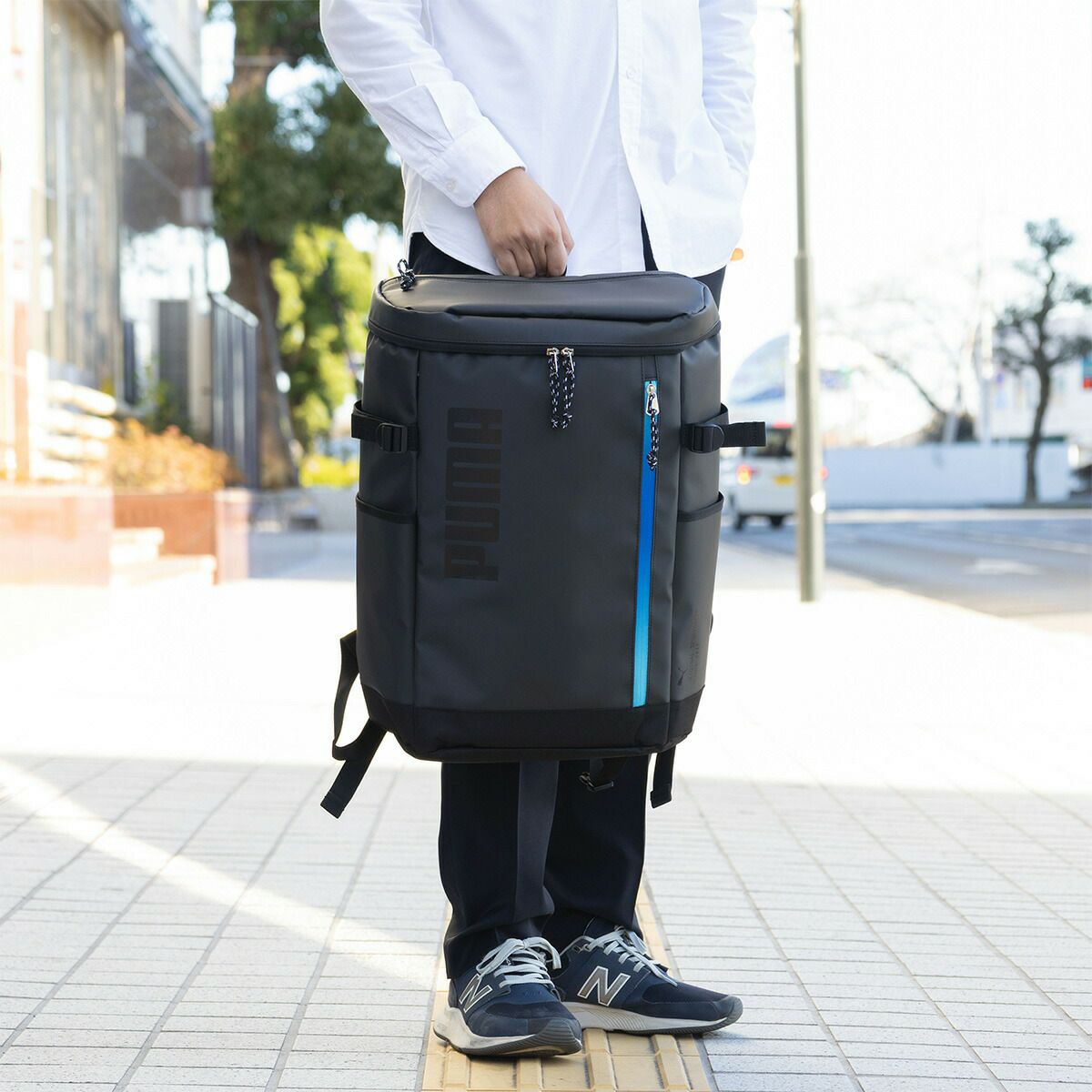 PUMAリュック通学プーマ33LB4男子女子メンズレディースボックス型大容量リュックサックバックパックリックサック通学リュックボックスリュックブランド人気大きめ高校生中学生J20356