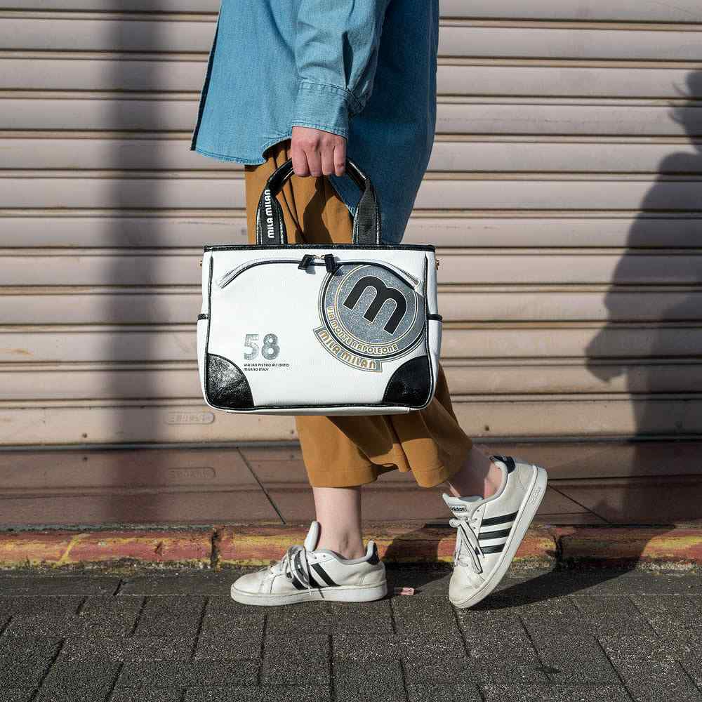 ミラ・ミランドライビングトートバッグB5バッグmilamilanバビラメンズレディースセカンドバッグハンドバッグ手提げブランド大人ゴルフゴルフバッグミラミラン251501
