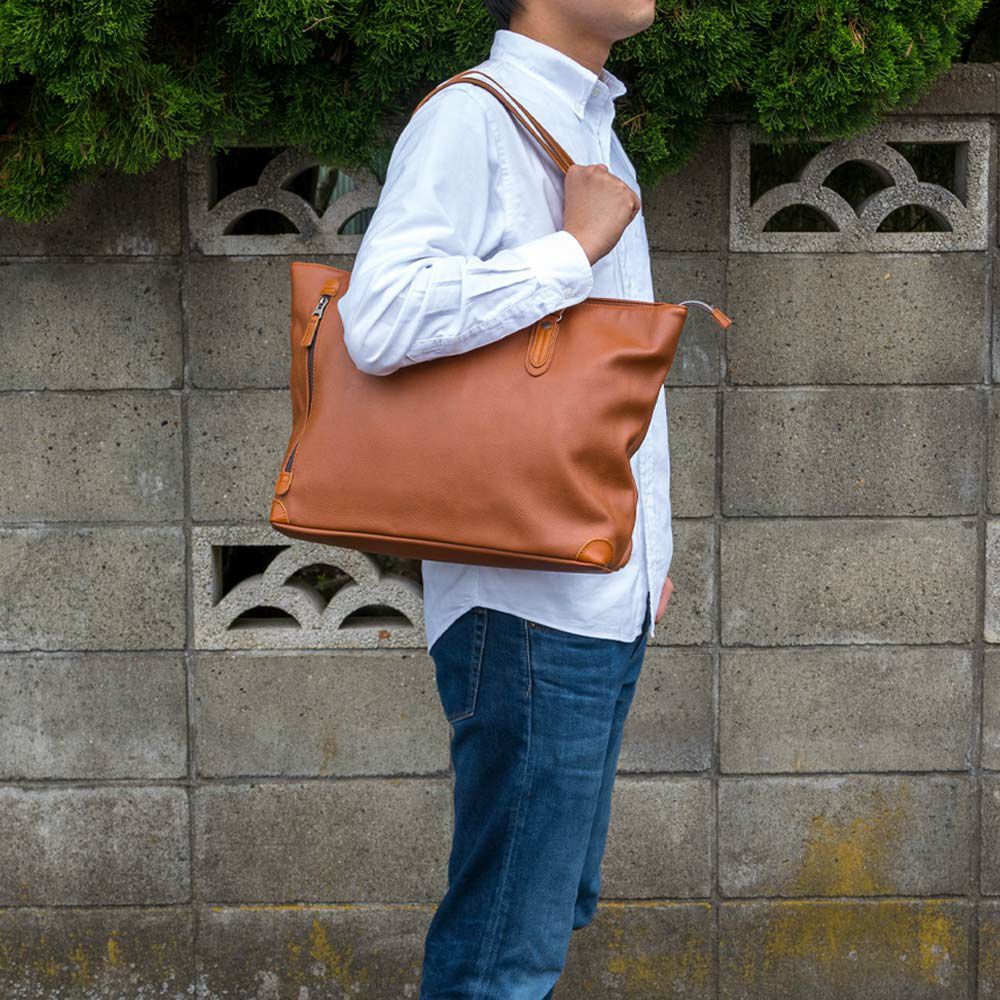 MOUSTACHEトートバッグムスタッシュメンズレディースB4サイズトートバッグトートバック合皮肩掛けカバン肩かけカバンブランドかっこいいおしゃれ人気大きめ通勤通学ファスナー付き大容量おすすめJGH-6597