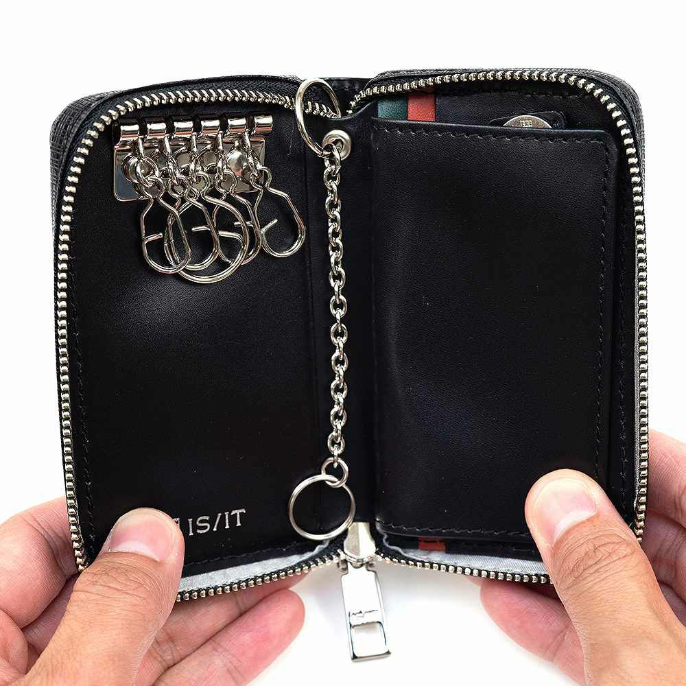 IS/ITキーケースイズイットツール本革革レザーメンズレディーススマートキーラウンドファスナー5連大容量人気ブランドおしゃれ人気ギフトプレゼントISIT979601
