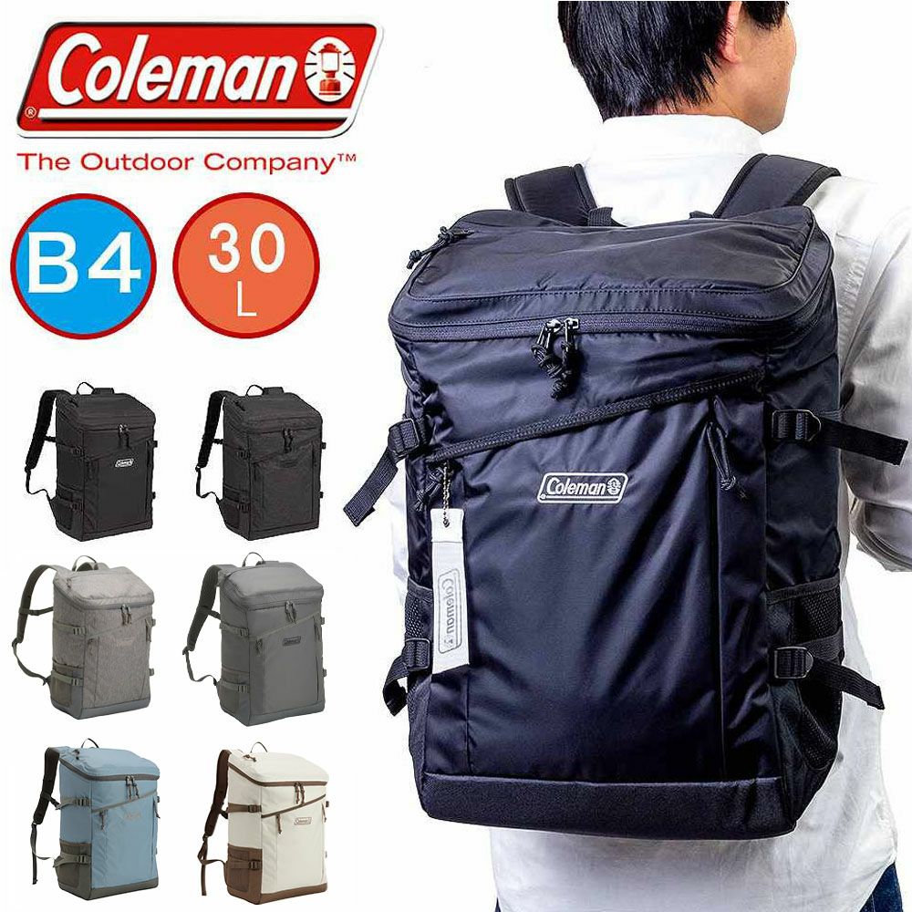 コールマンリュックColeman30LWALKERWALKERSQUAREBACKPACKB4リュックサックスクエアリュックメンズレディース中学生高校生大学生男子女子大人通学リュックボックス型ウォーカースクエアバックパック