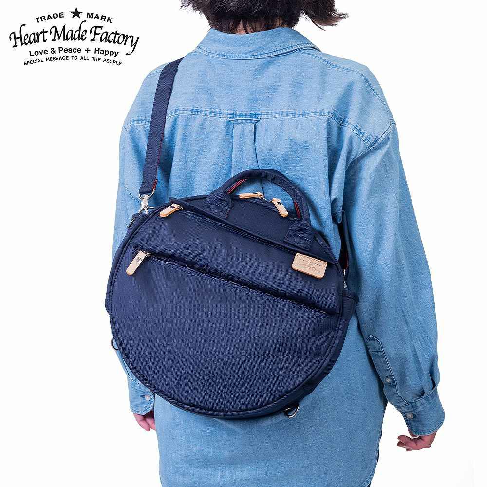 HeartMadeFactoryリュックレディースメンズ3WAYリュックサックMARUMARU丸型丸マルマルブランドかわいいおしゃれ軽量人気ファスナー付きマザーズリュックハートメイドファクトリーHARVESTハーヴェストFY0510