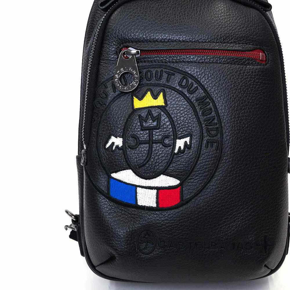 カステルバジャックボディバッグワンショルダーバッグCASTELBAJACリンク大きめ大容量本革革レザーメンズレディースバッグボディバック斜めがけバッグ斜め掛けバッグブランド30912