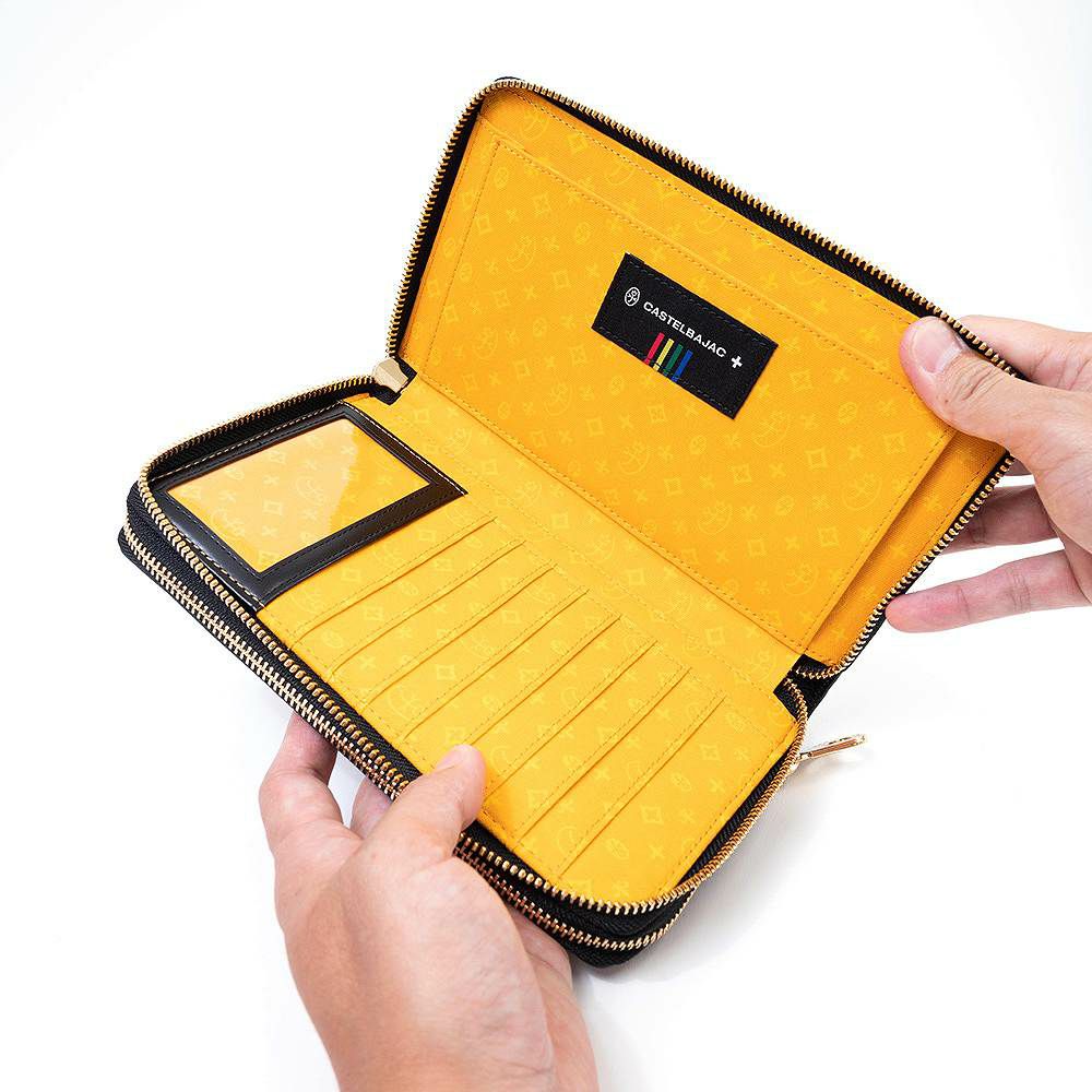 カステルバジャックWファスナーポーチセカンドバッグクラッチバッグ大容量メンズレディースネゼルCASTELBAJAC本革レザー長財布バッグカードケースハンドル付き81201