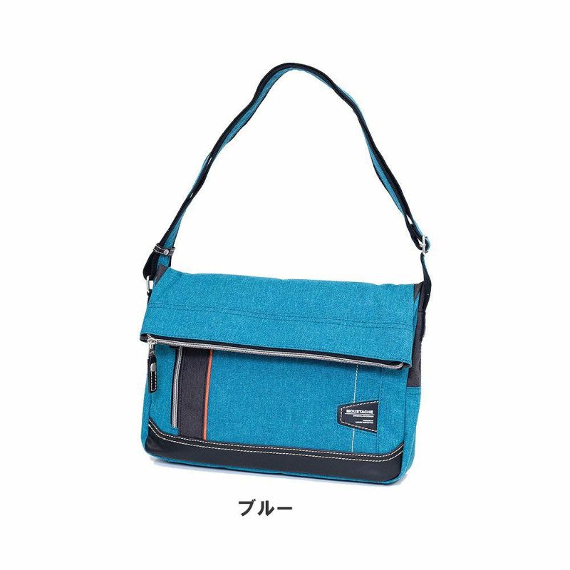 MOUSTACHEショルダーバッグ口折れムスタッシュメンズレディースショルダーショルダーバック斜めがけ斜め掛けバッグバックおしゃれかっこいいカジュアル人気通学軽量ブランド大人ナイロン30代40代50代JLG4662