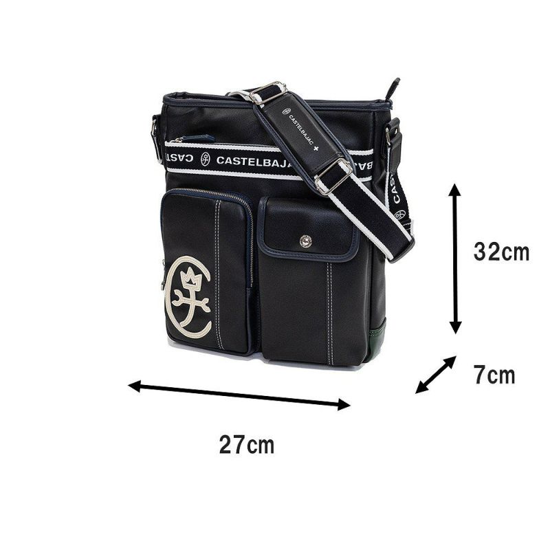 カステルバジャックバッグショルダーバッグA4サイズタテ型ドミネCASTELBAJAC大容量大きめメンズレディースブランド24113